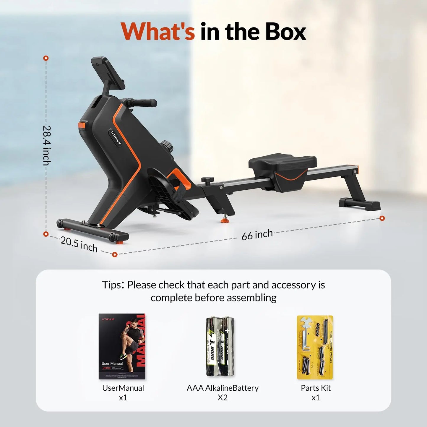Rowing Machine – Compact, Foldable, Quiet Magnetic