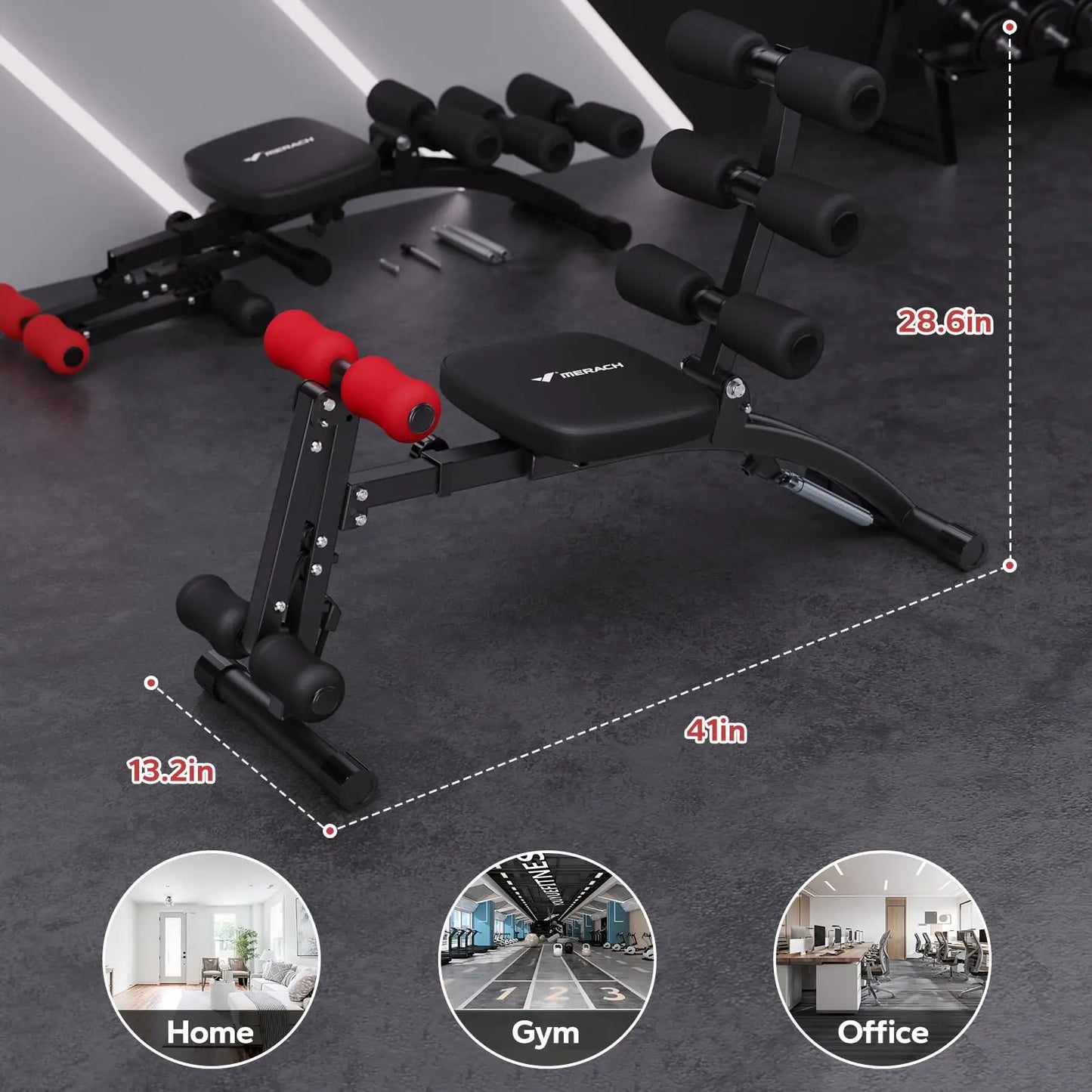 Multi-Functional Adjustable Ab Trainer Workout Bench