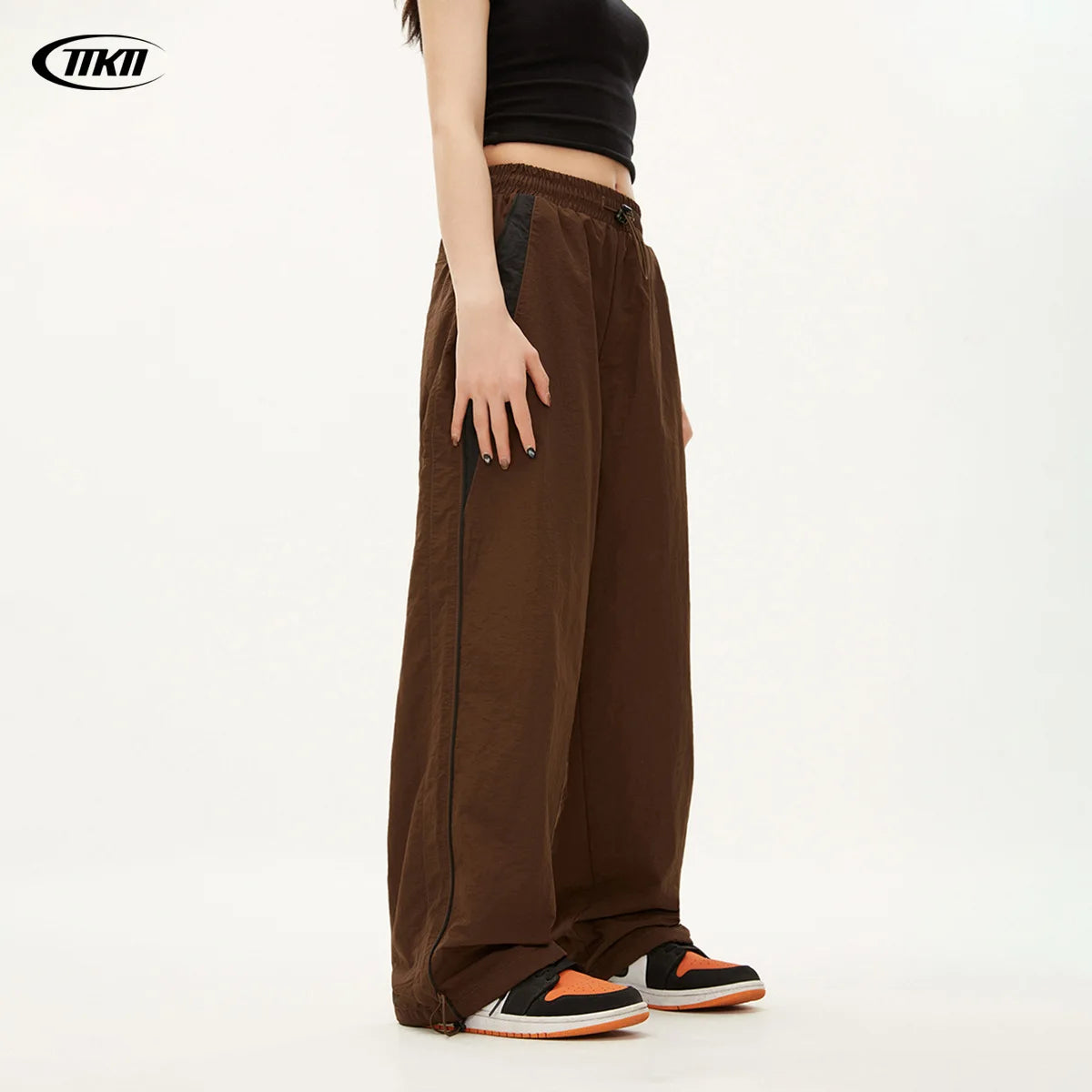 Vintage Wide Leg Pants – High Waist Baggy Trousers for Women