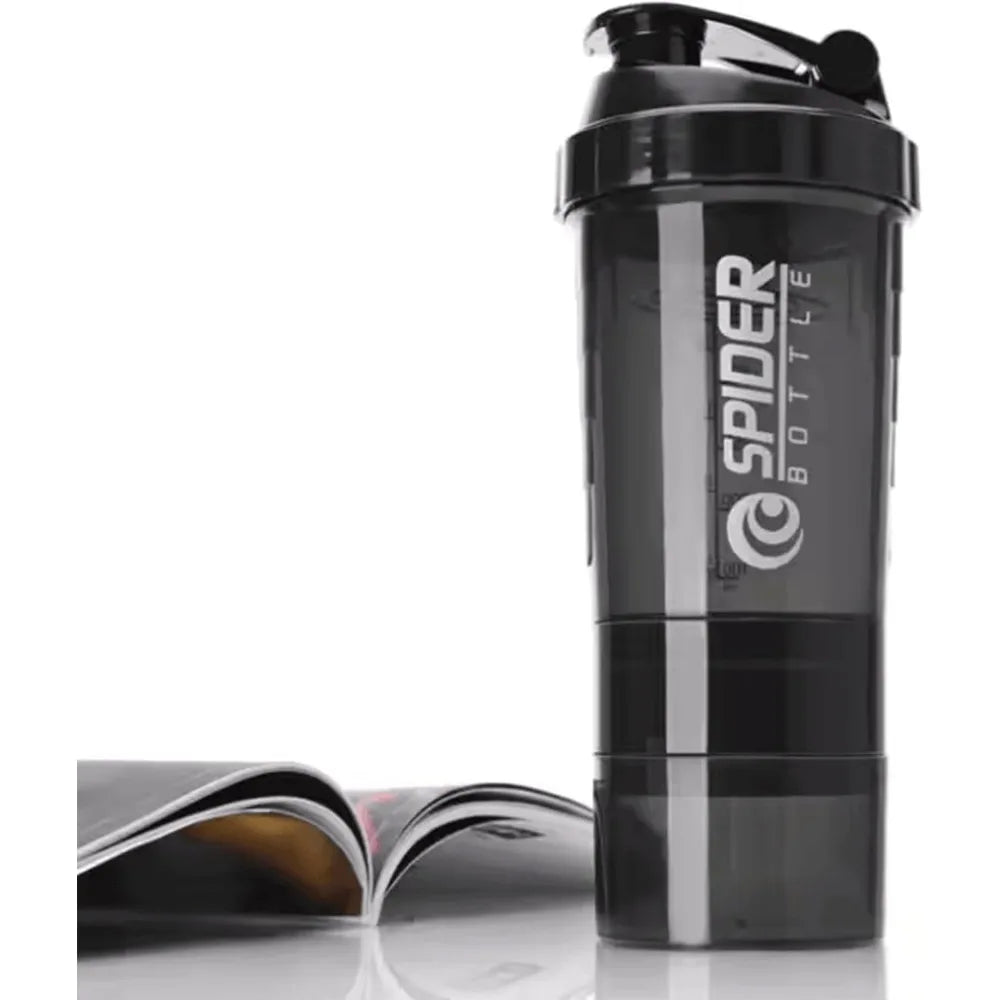 Multi-Layer Shaker Cup | 3-in-1 Protein Bottle for Gym & Bodybuilding