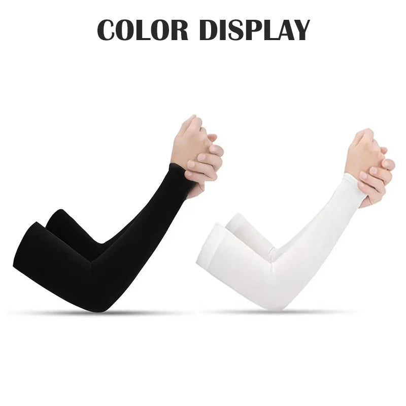 1 Pair UV Protection Cooling Arm Sleeves for Outdoor Sports