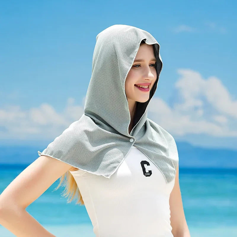Cooling Hoodie Towel Scarf