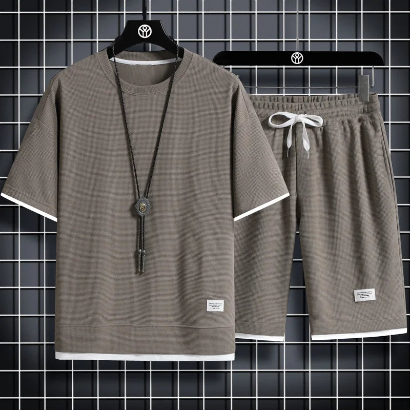 Men's Summer Sportswear Set | T-Shirt & Shorts