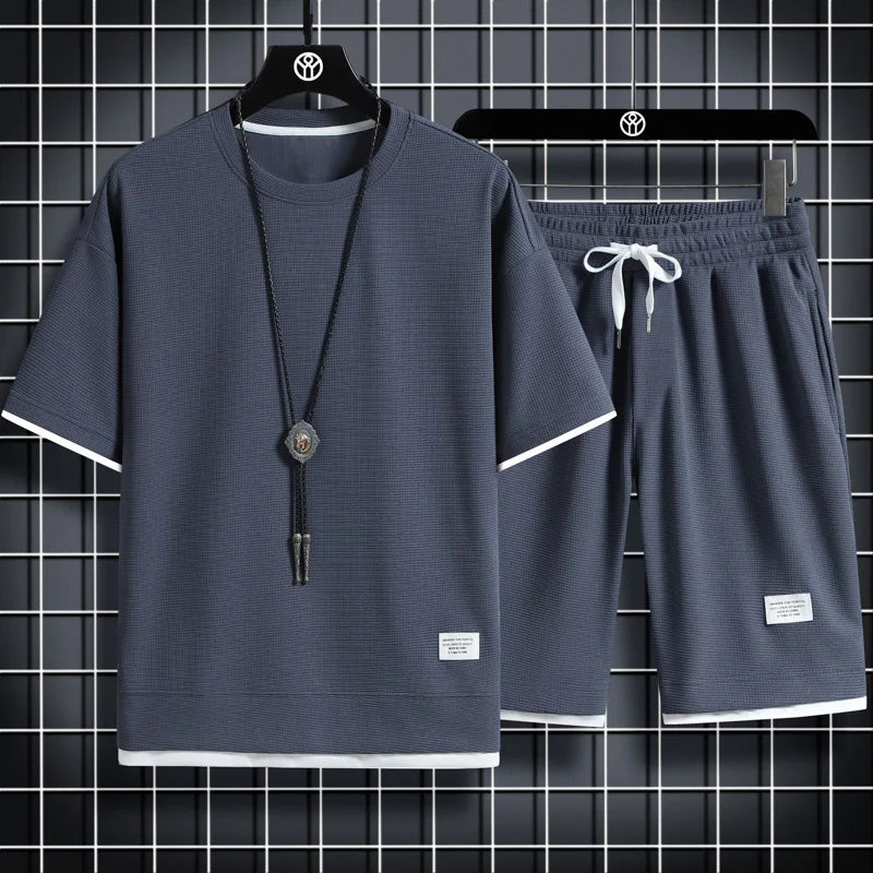 Men's Summer Sportswear Set | T-Shirt & Shorts