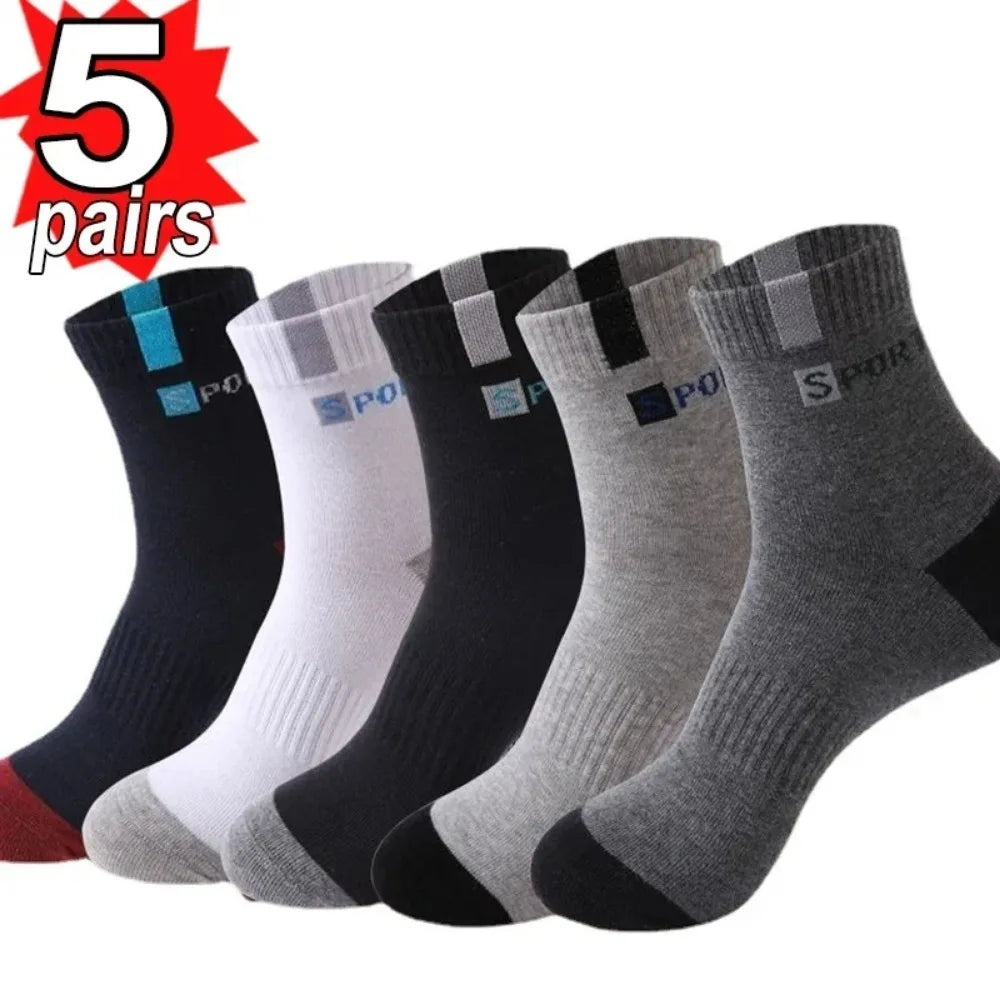 Breathable Cotton Sports Stockings - for Men