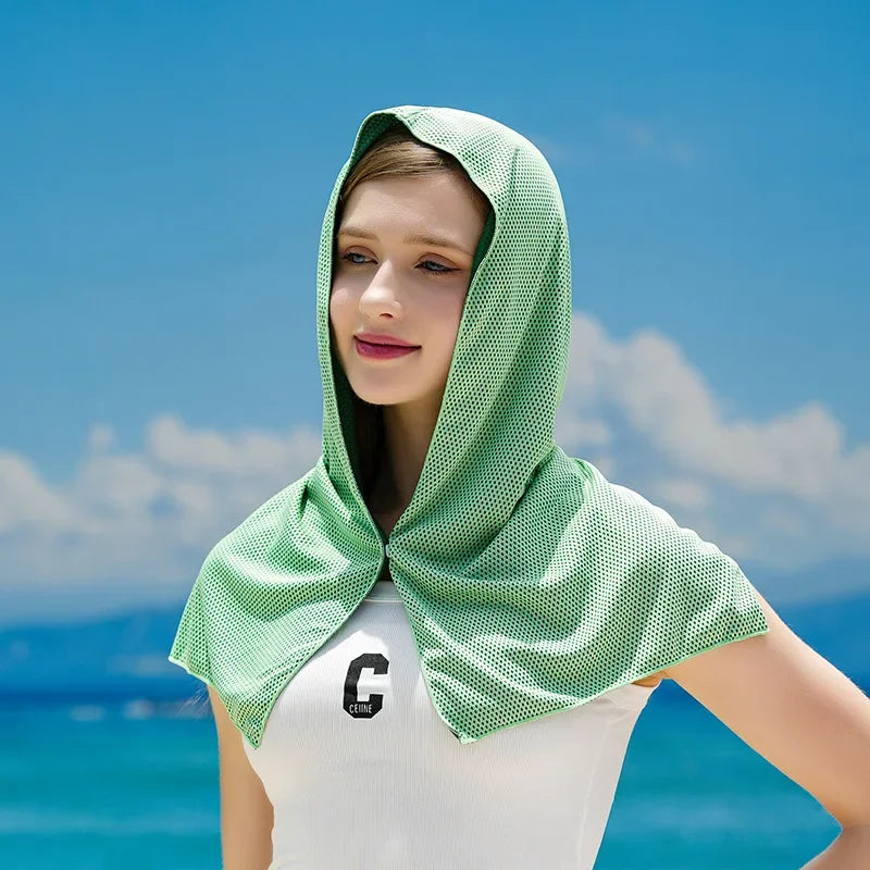 Cooling Hoodie Towel Scarf