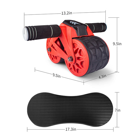 Ab Wheel Roller with Automatic Rebound & Display