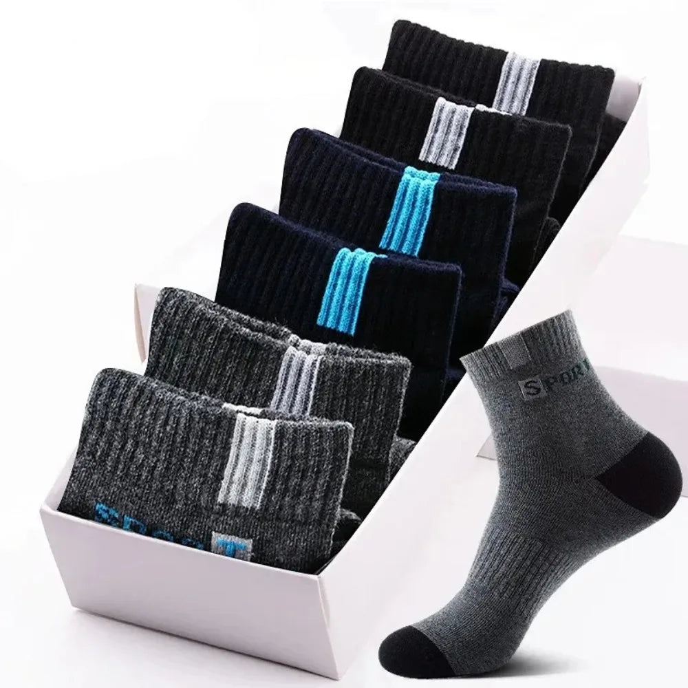 Breathable Cotton Sports Stockings - for Men