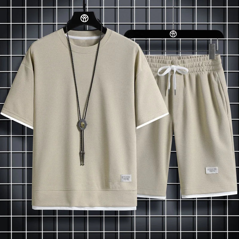 Men's Summer Sportswear Set | T-Shirt & Shorts