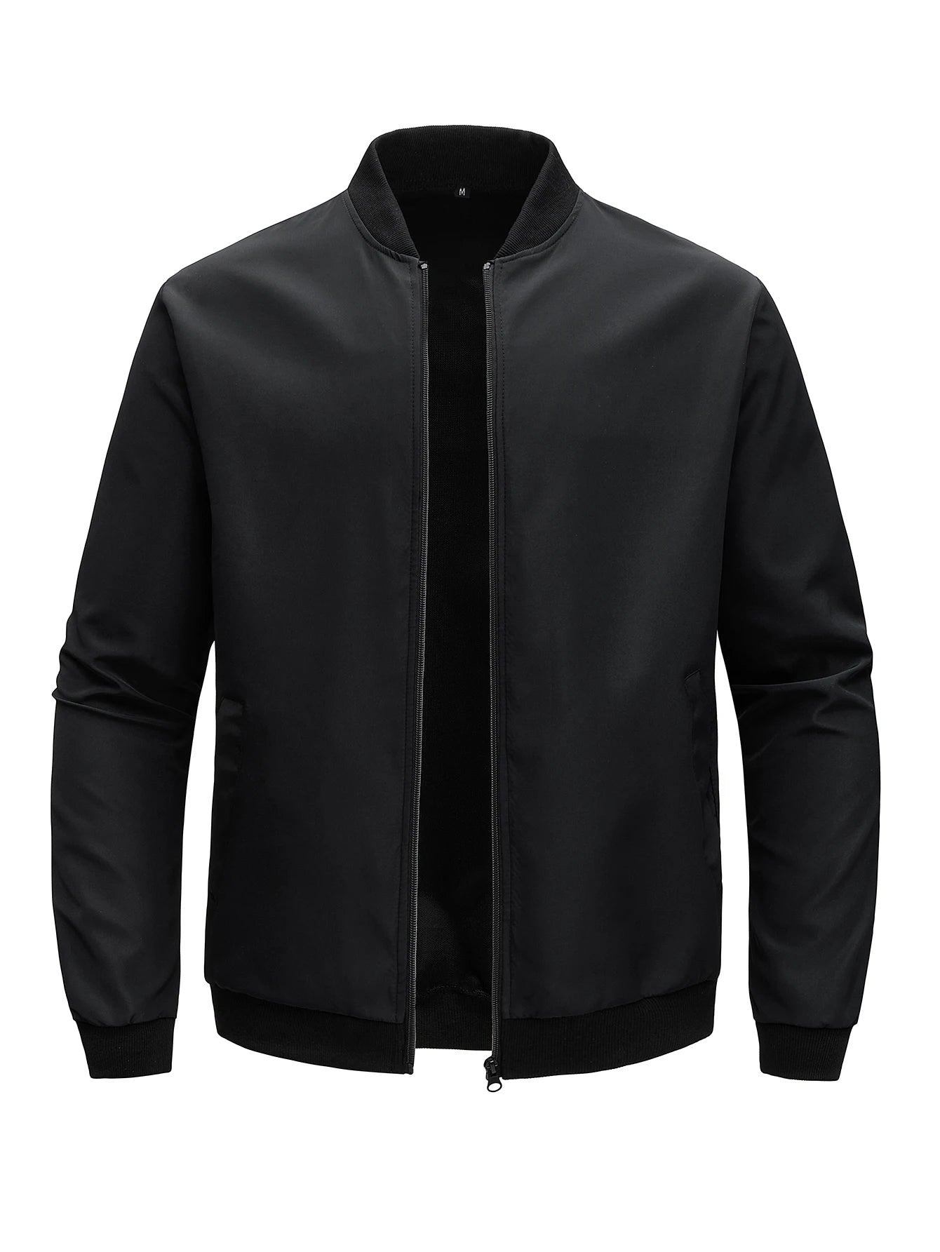 Spring/Autumn Men’s Solid Color Baseball Collar Jacket