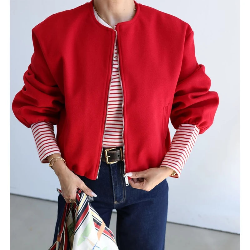 Women’s Zipper Bomber Jacket