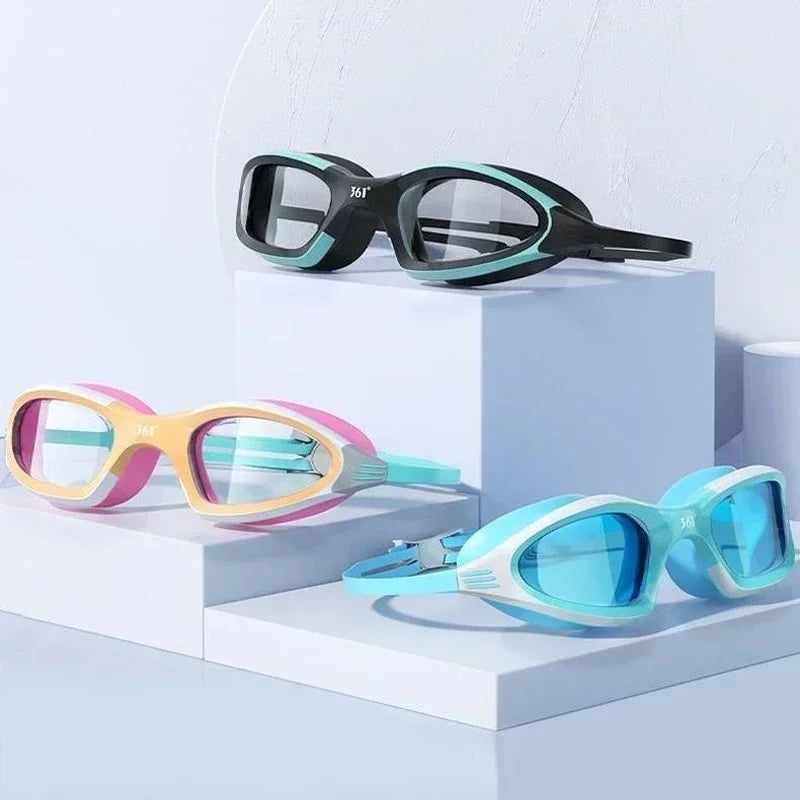 Professional Swimming Goggles & Silicone Cap