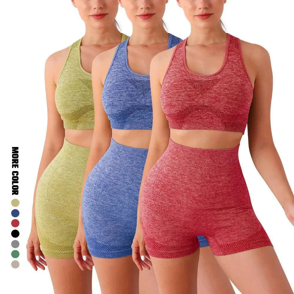 Seamless Workout Set for Women – Top & Short