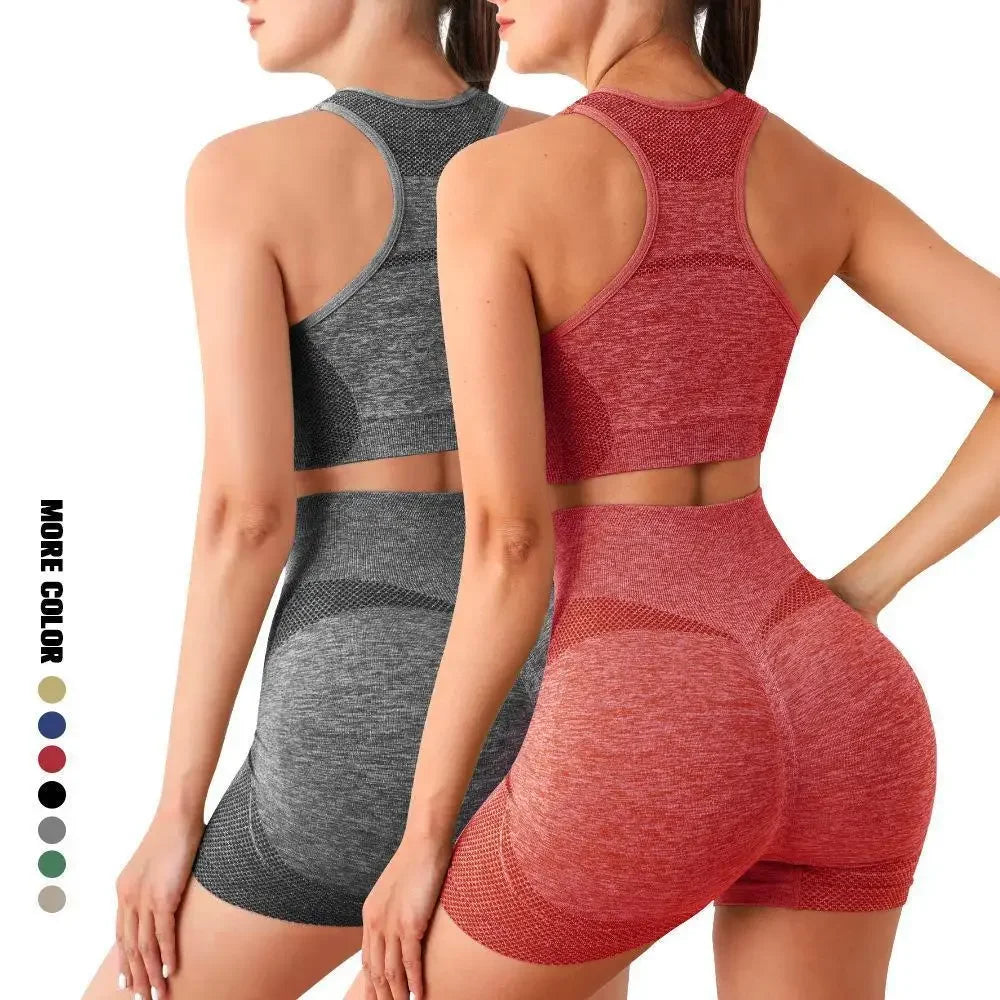 Seamless Workout Set for Women – Top & Short
