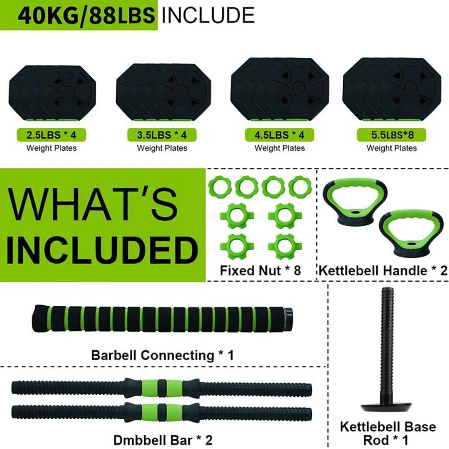 4 in 1 Adjustable Kettlebell Set