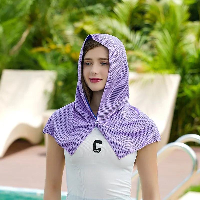 Cooling Hoodie Towel Scarf
