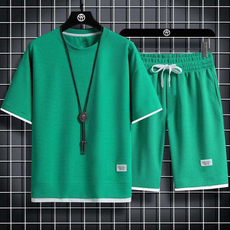 Men's Summer Sportswear Set | T-Shirt & Shorts