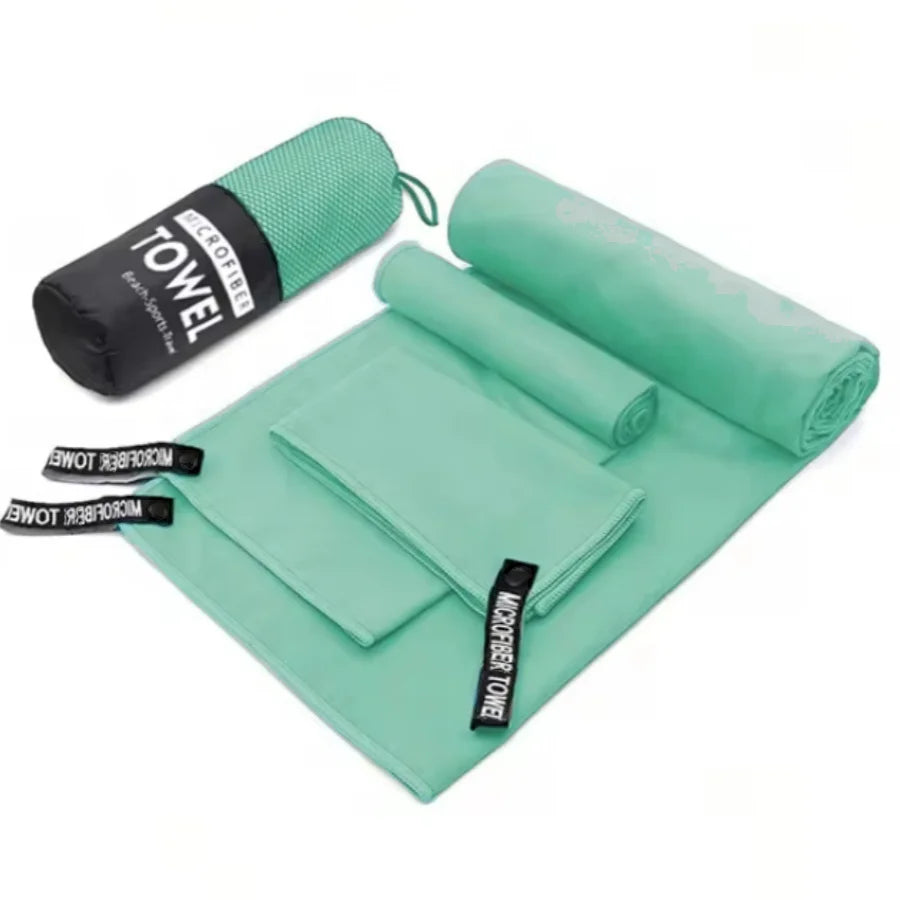 Microfiber Travel Towel Set – 3-in-1 Quick Dry Gym-Towels