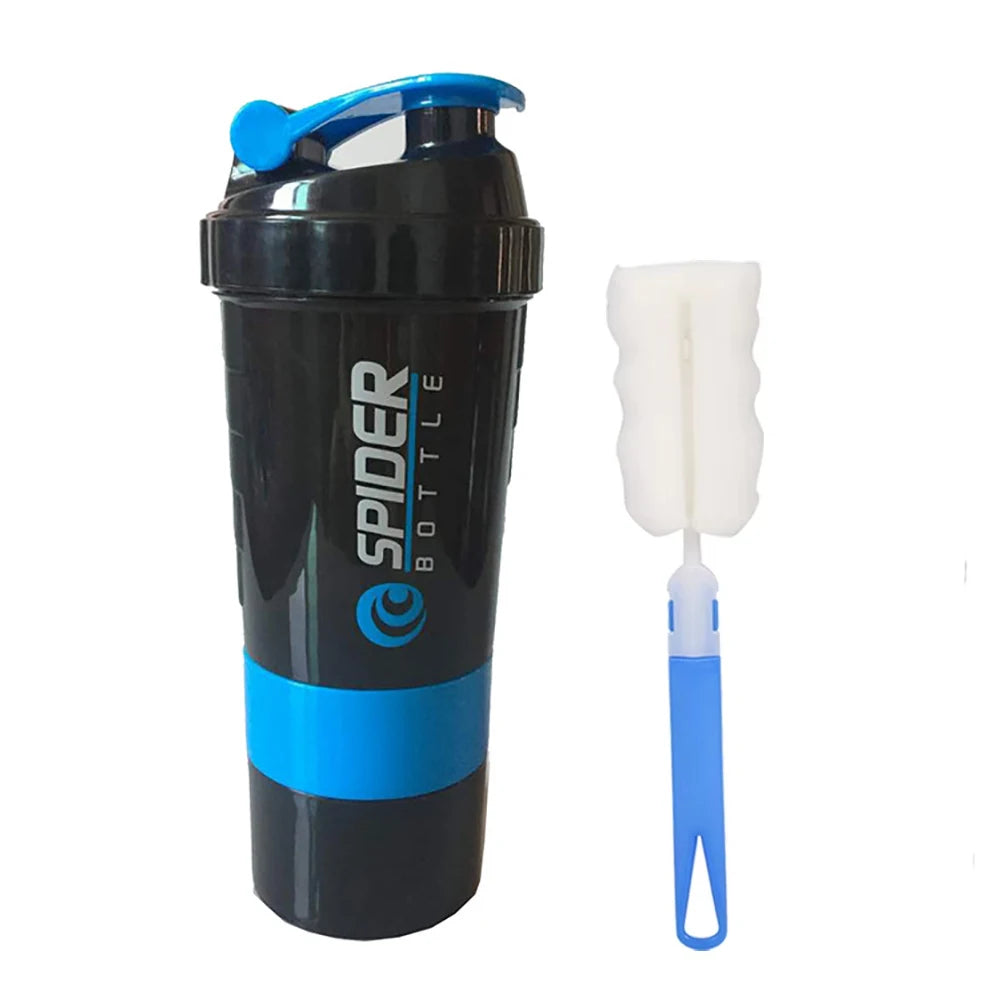 Multi-Layer Shaker Cup | 3-in-1 Protein Bottle for Gym & Bodybuilding
