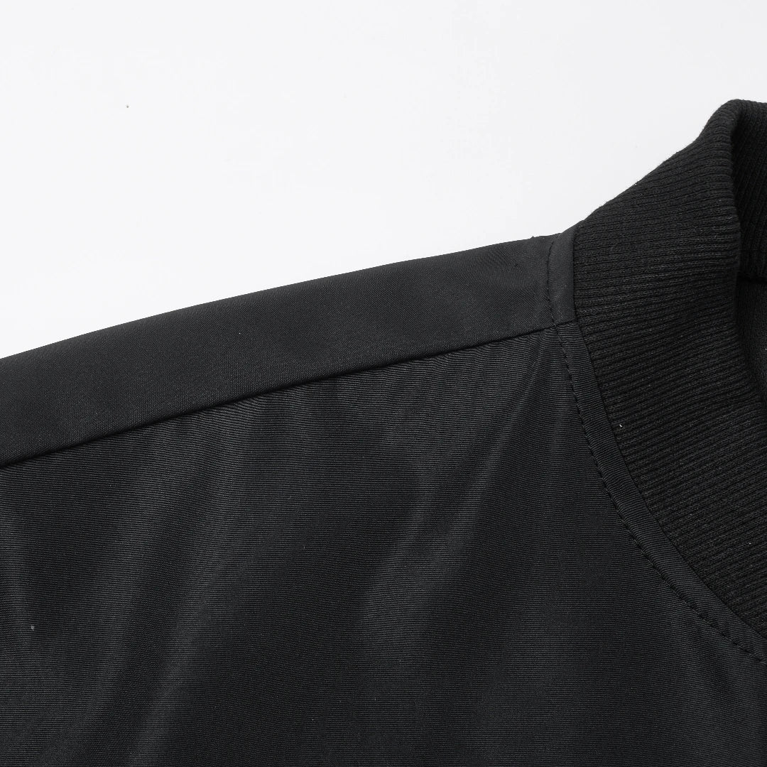 Spring/Autumn Men’s Solid Color Baseball Collar Jacket