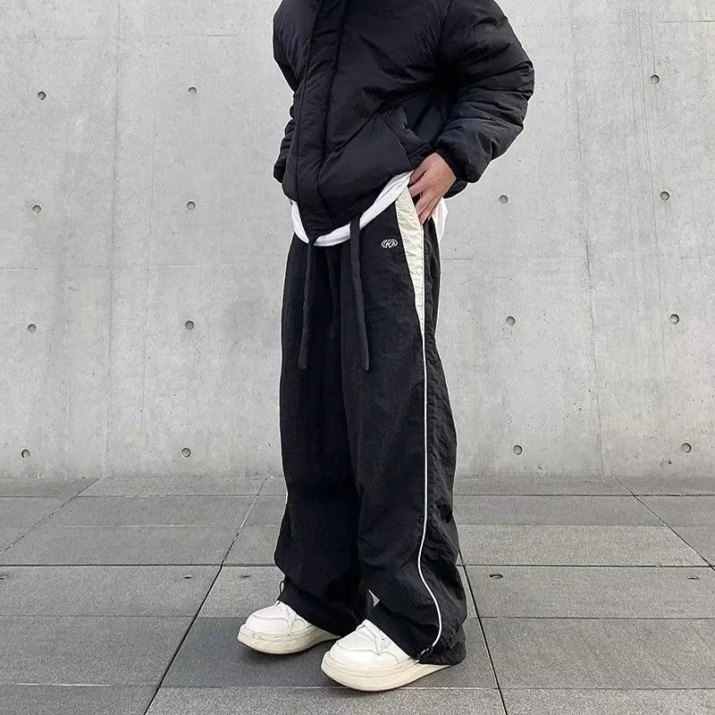 Vintage Wide Leg Pants – High Waist Baggy Trousers for Women