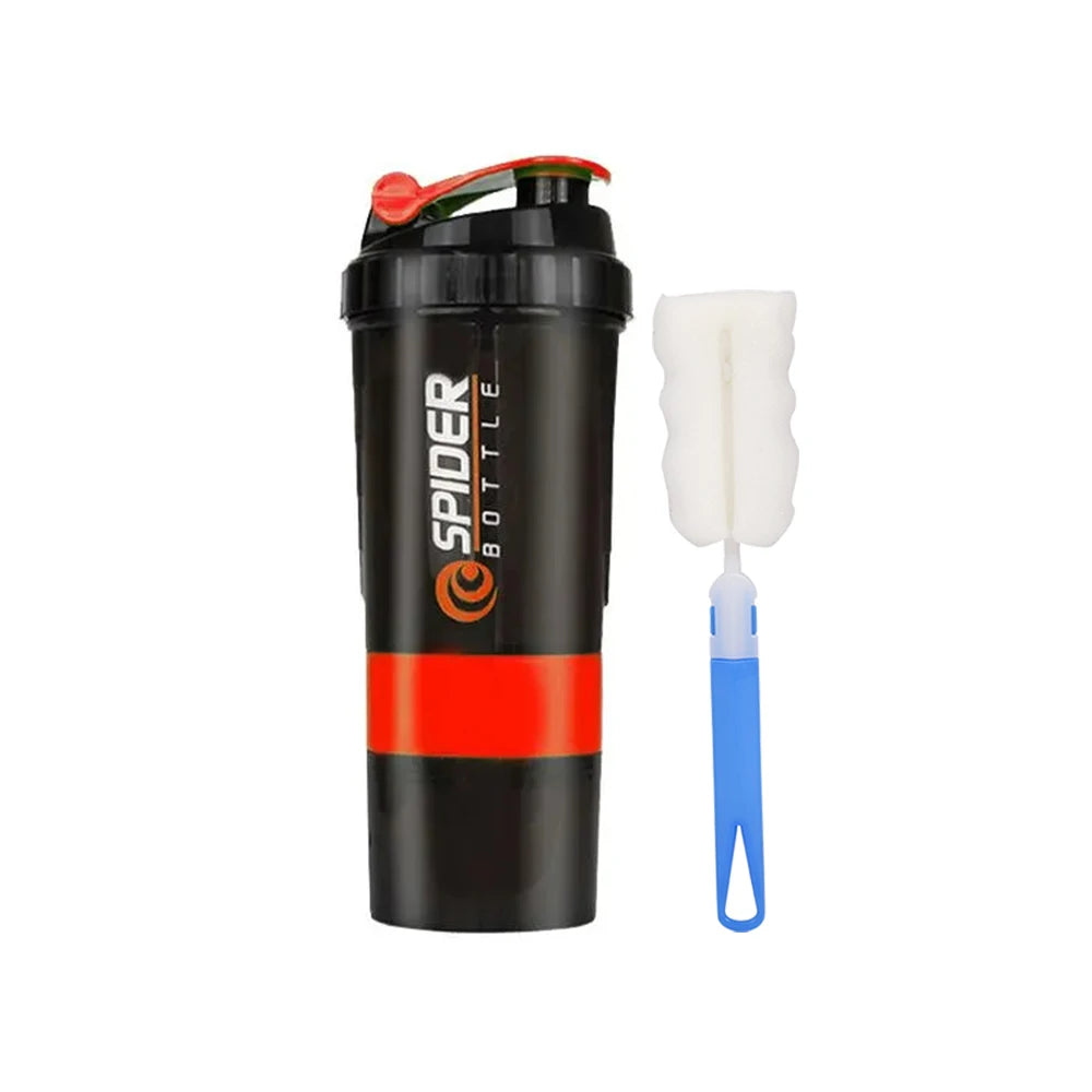 Multi-Layer Shaker Cup | 3-in-1 Protein Bottle for Gym & Bodybuilding