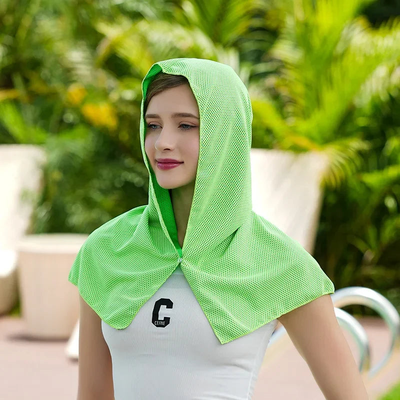 Cooling Hoodie Towel Scarf