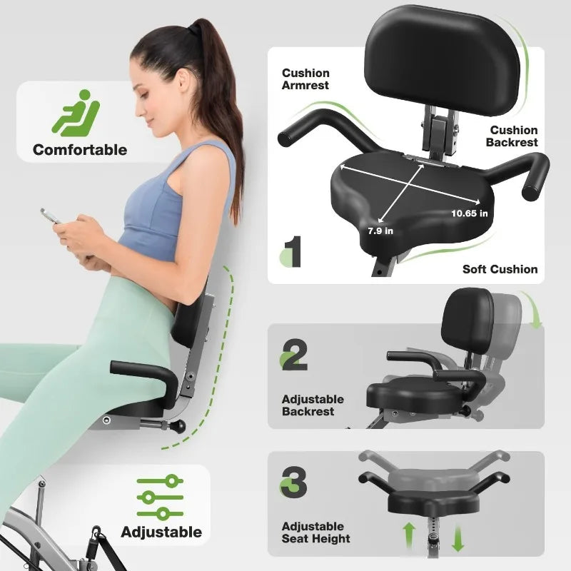 Exercise Bike – 5-in-1 Foldable Stationary Bike