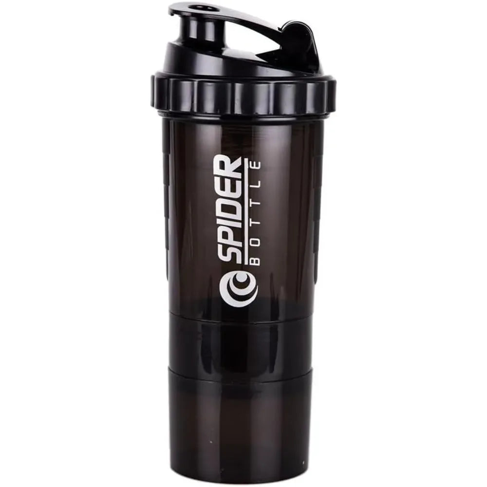 Multi-Layer Shaker Cup | 3-in-1 Protein Bottle for Gym & Bodybuilding