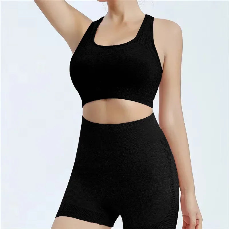 Seamless Workout Set for Women – Top & Short