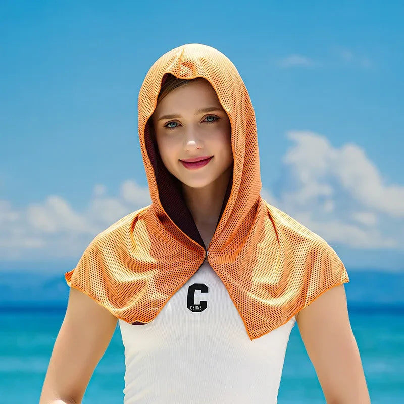 Cooling Hoodie Towel Scarf