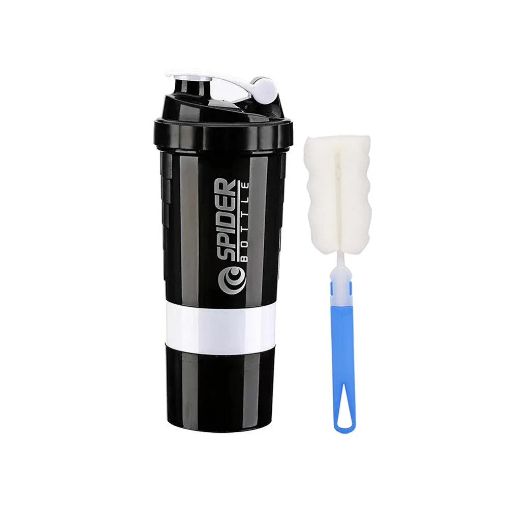 Multi-Layer Shaker Cup | 3-in-1 Protein Bottle for Gym & Bodybuilding