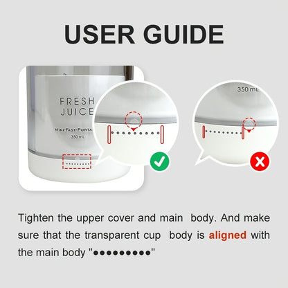 Portable Electric Wireless Mini Fruit Blender Juicer