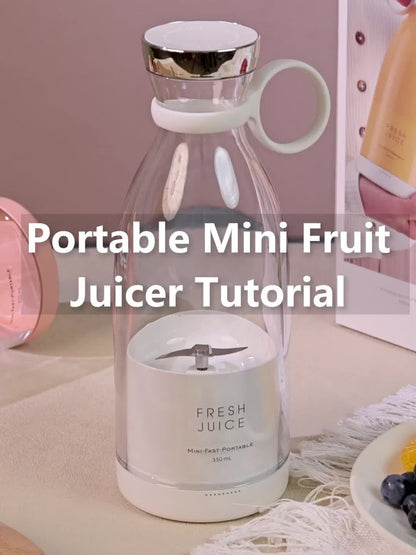 Portable Electric Wireless Mini Fruit Blender Juicer