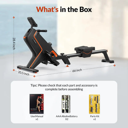 Rowing Machine – Compact, Foldable, Quiet Magnetic