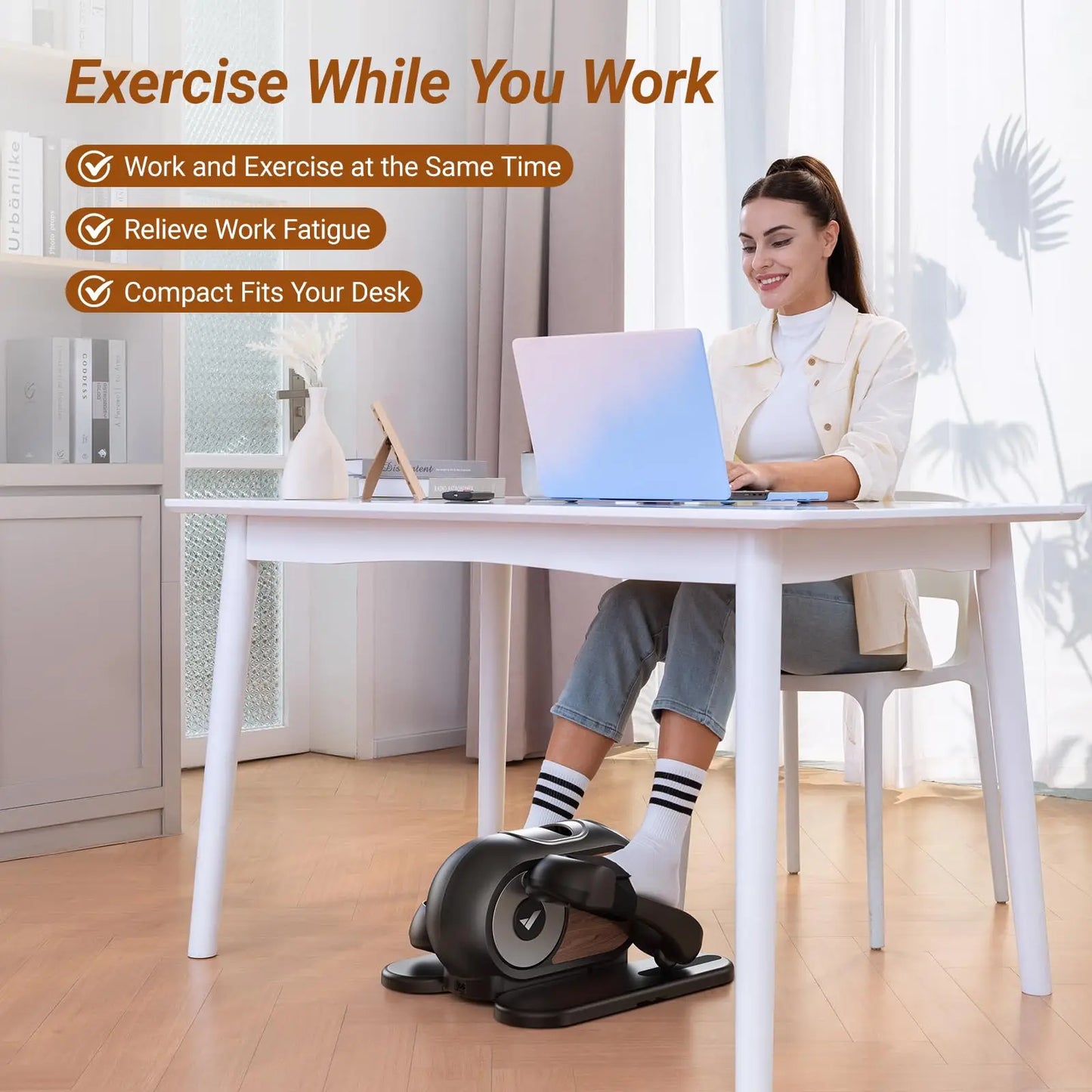 Under Desk Elliptical Machine - Portable Ellipse Leg Exerciser