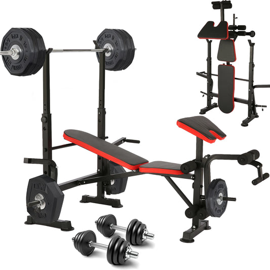 Adjustable 6-in-1 Weight Bench Set
