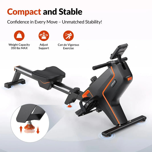 Rowing Machine – Compact, Foldable, Quiet Magnetic