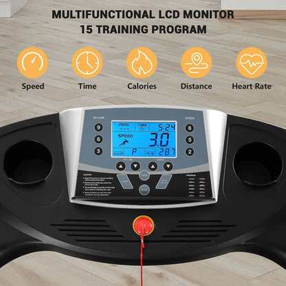 Electric Treadmill with Auto Incline