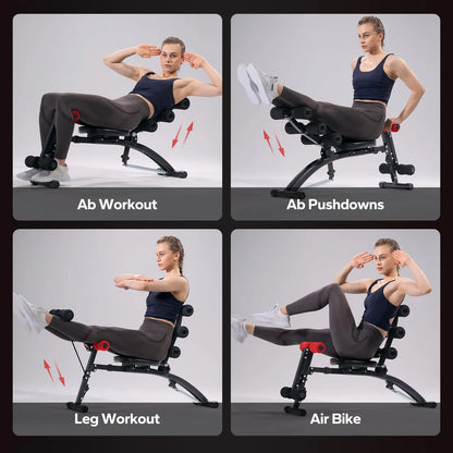 Multi-Functional Adjustable Ab Trainer Workout Bench