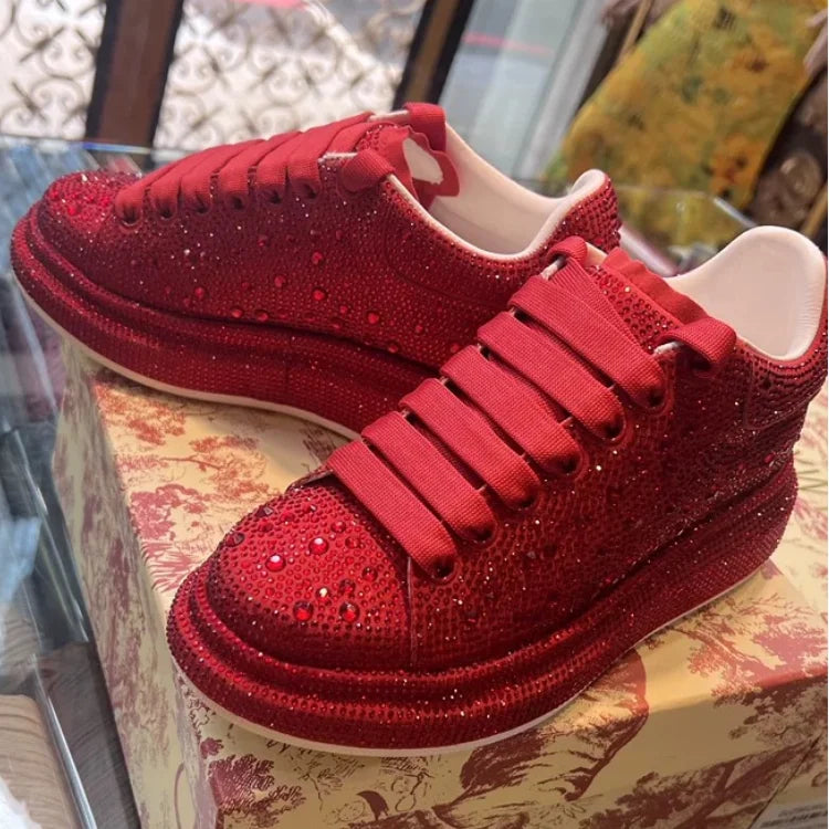 Red Diamond Fashion Sneakers