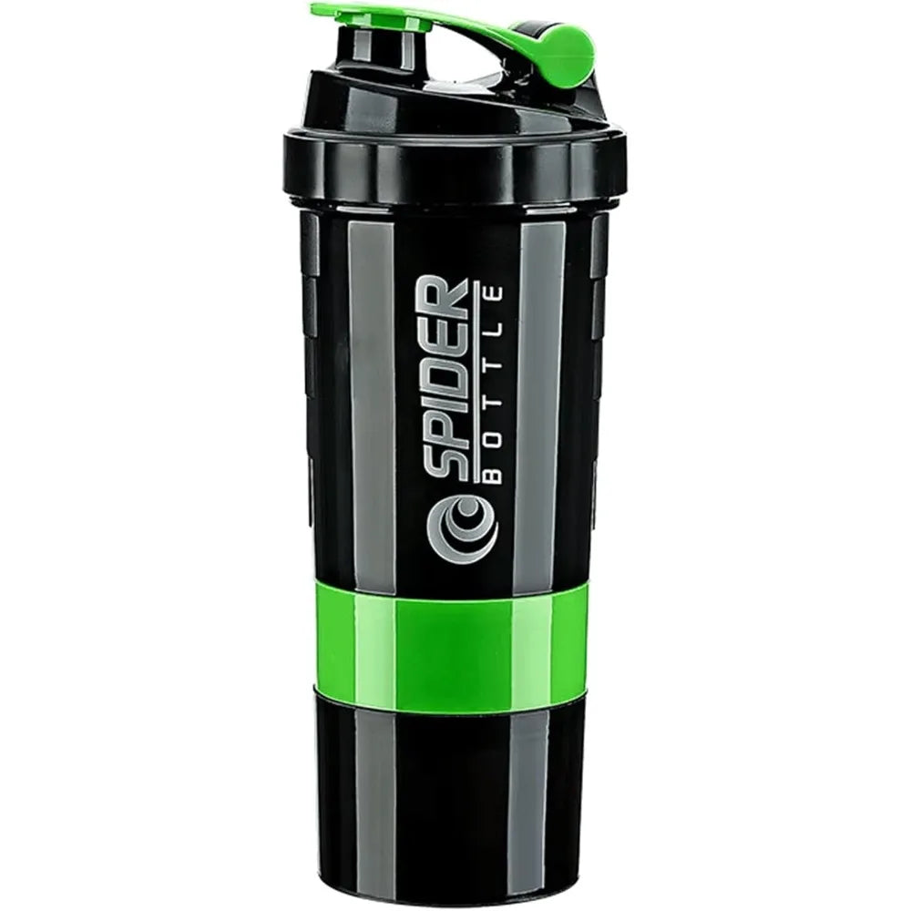 Multi-Layer Shaker Cup | 3-in-1 Protein Bottle for Gym & Bodybuilding