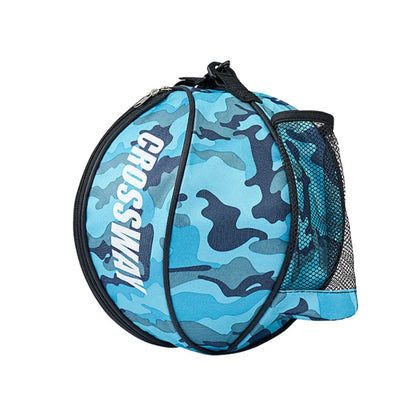 Basketball/Soccer Carrier with Shoulder Strap & 2 Side Mesh Pockets