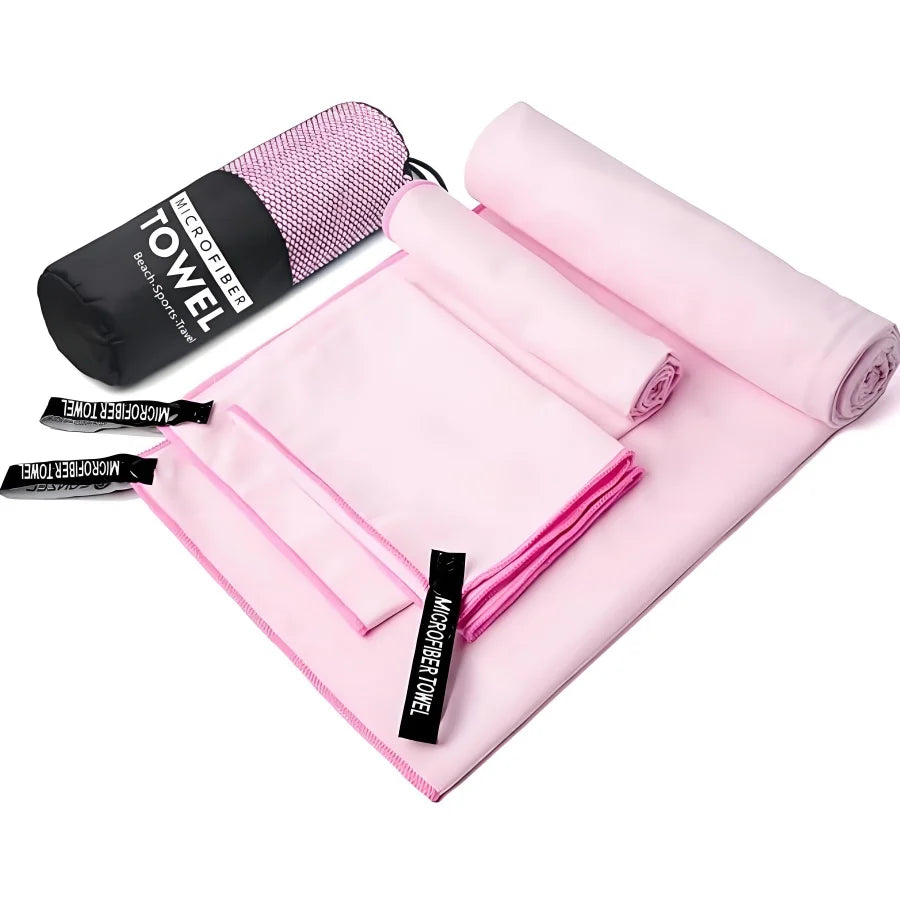 Microfiber Travel Towel Set – 3-in-1 Quick Dry Gym-Towels