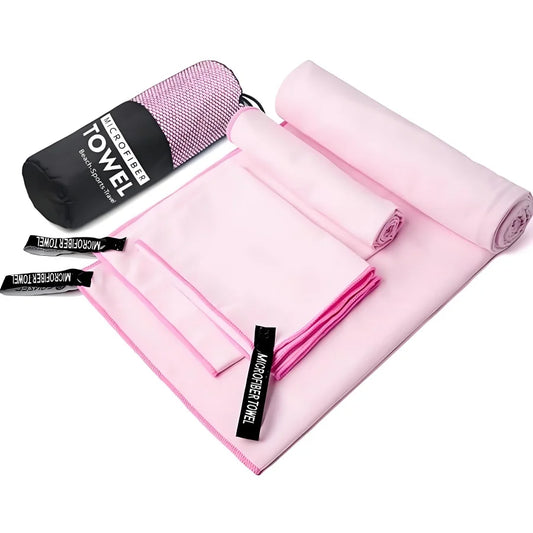 Microfiber Travel Towel Set – 3-in-1 Quick Dry Gym-Towels