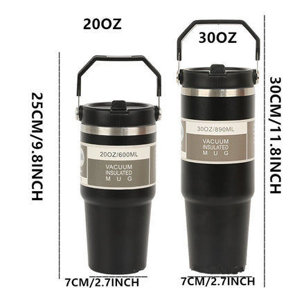 Stainless Steel Insulated Tumbler with Lid and Handle