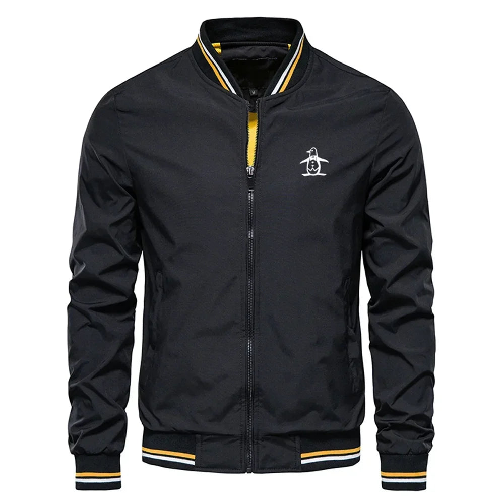 Men’s Stand Collar Zipper Sports Jacket