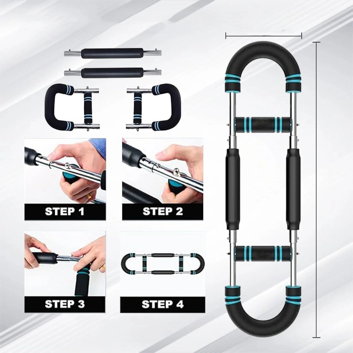 Adjustable Arm Trainer With Resistance Bands - Detachable
