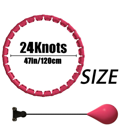 2-in-1 Adjustable Fitness Hoop with Detachable Knots for Plus Size Weight Loss