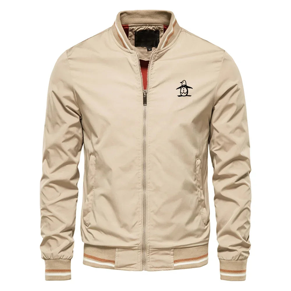 Men’s Stand Collar Zipper Sports Jacket